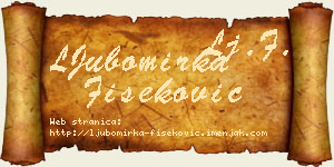 LJubomirka Fišeković vizit kartica